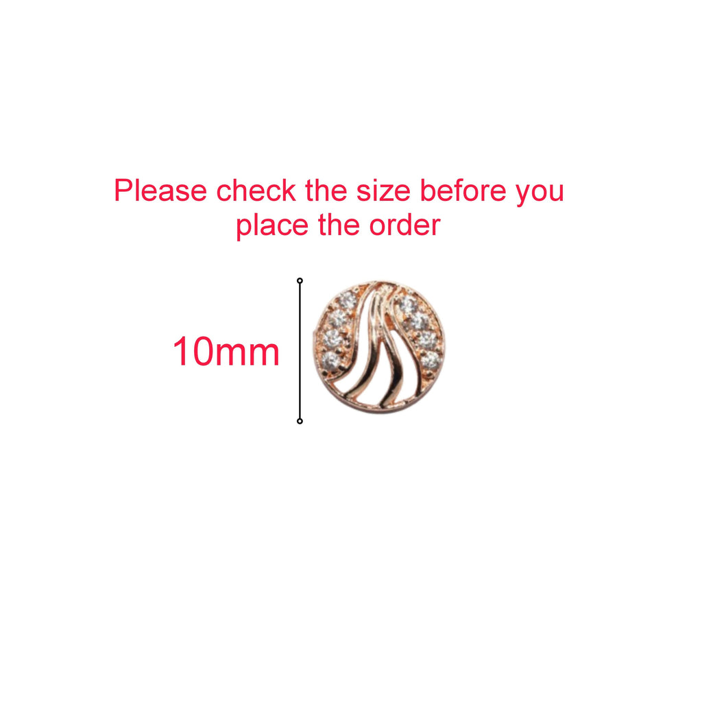 Rose Gold Swirl Stud Earrings – Elegant Cubic Zirconia Sparkle