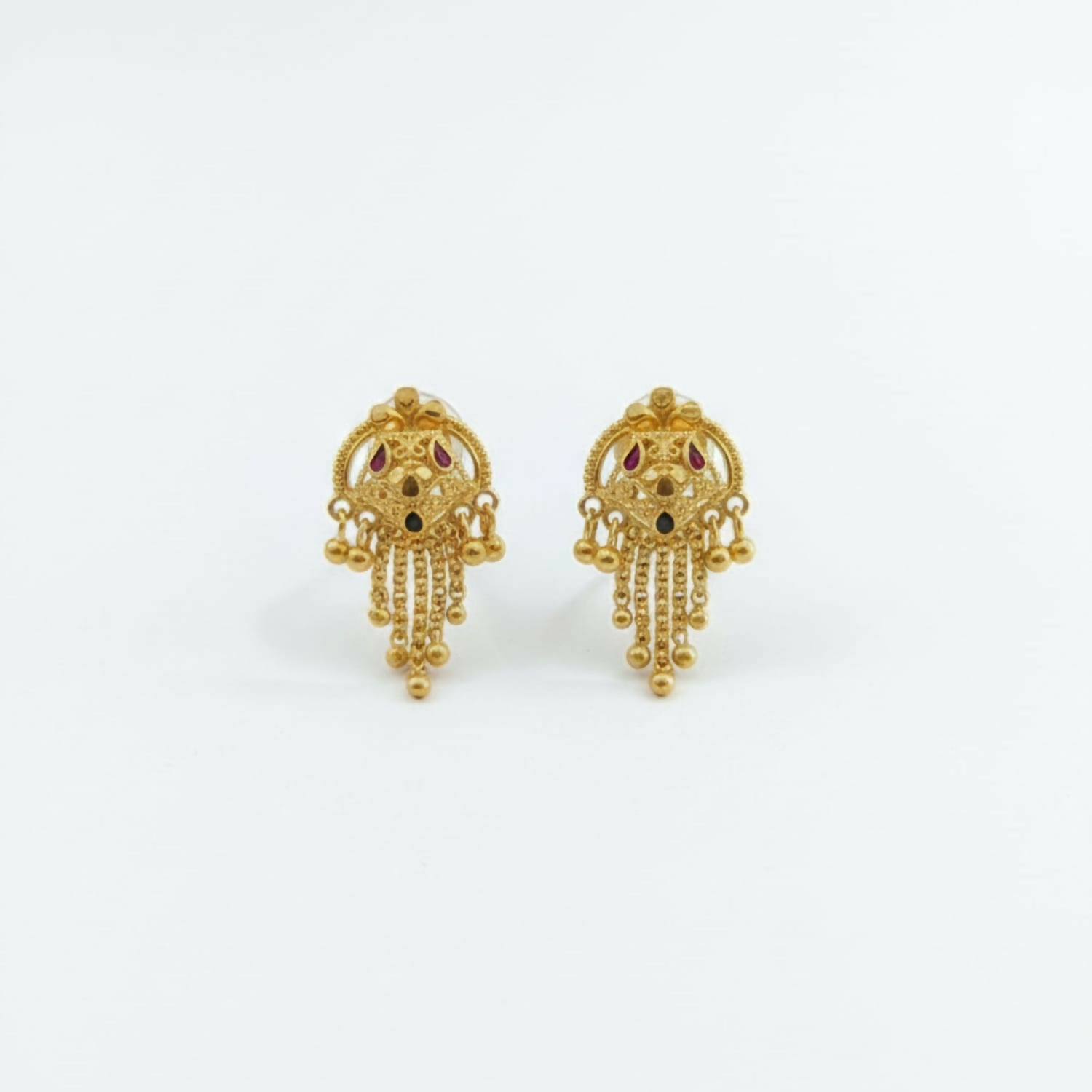 Gold-Plated Jhumka Earrings – Traditional Elegance & Lightweight Comfort