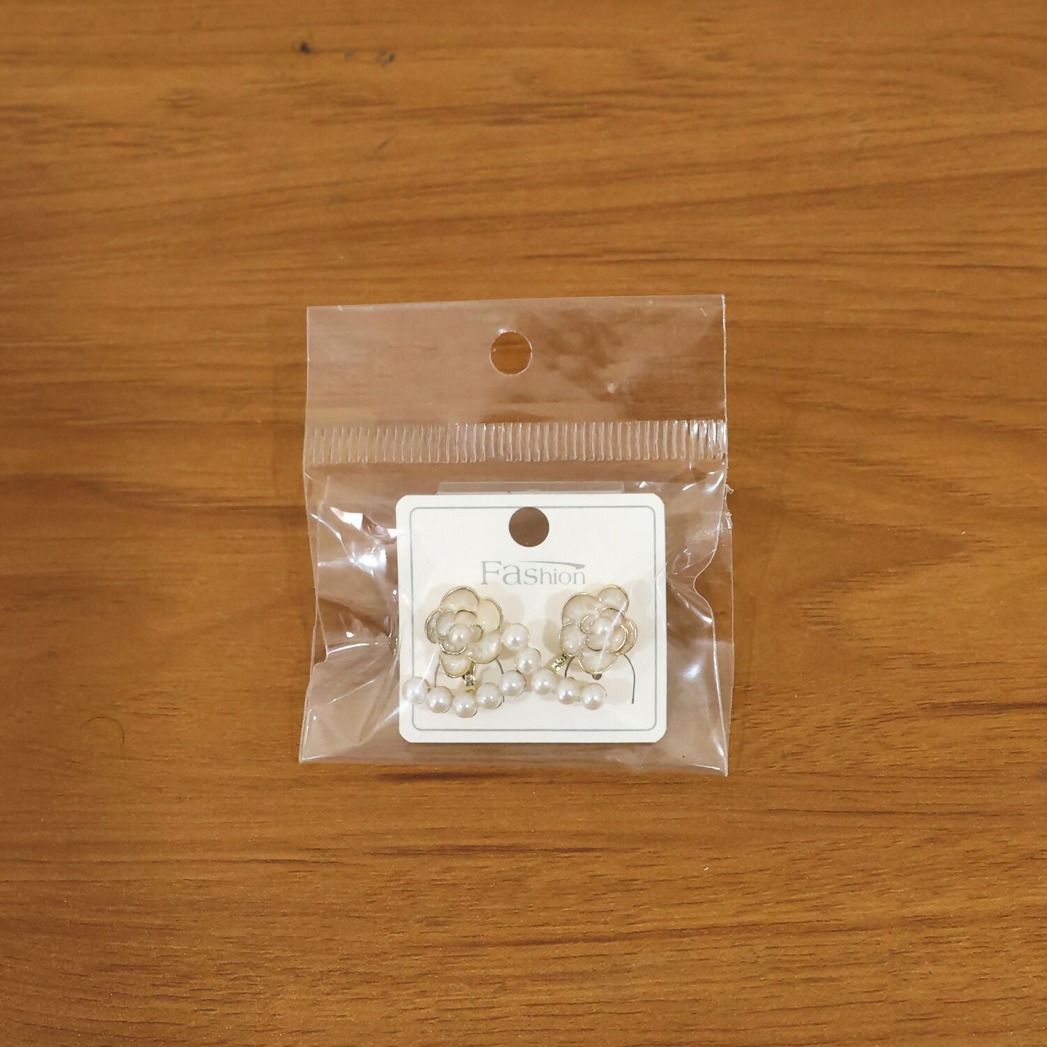 White Camellia Rose Pearl Ear Jackets – Elegant Korean Earrings