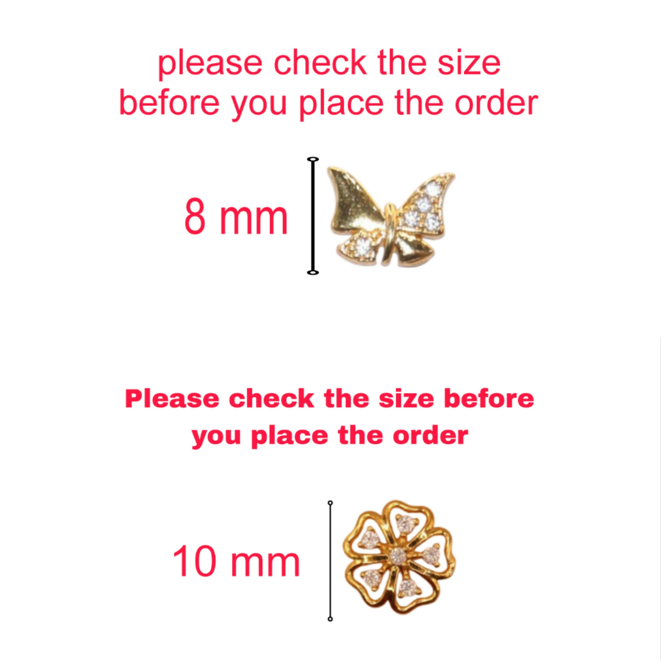Gold Flower & Butterfly Stud Earrings – Elegant Combo Pack of 2
