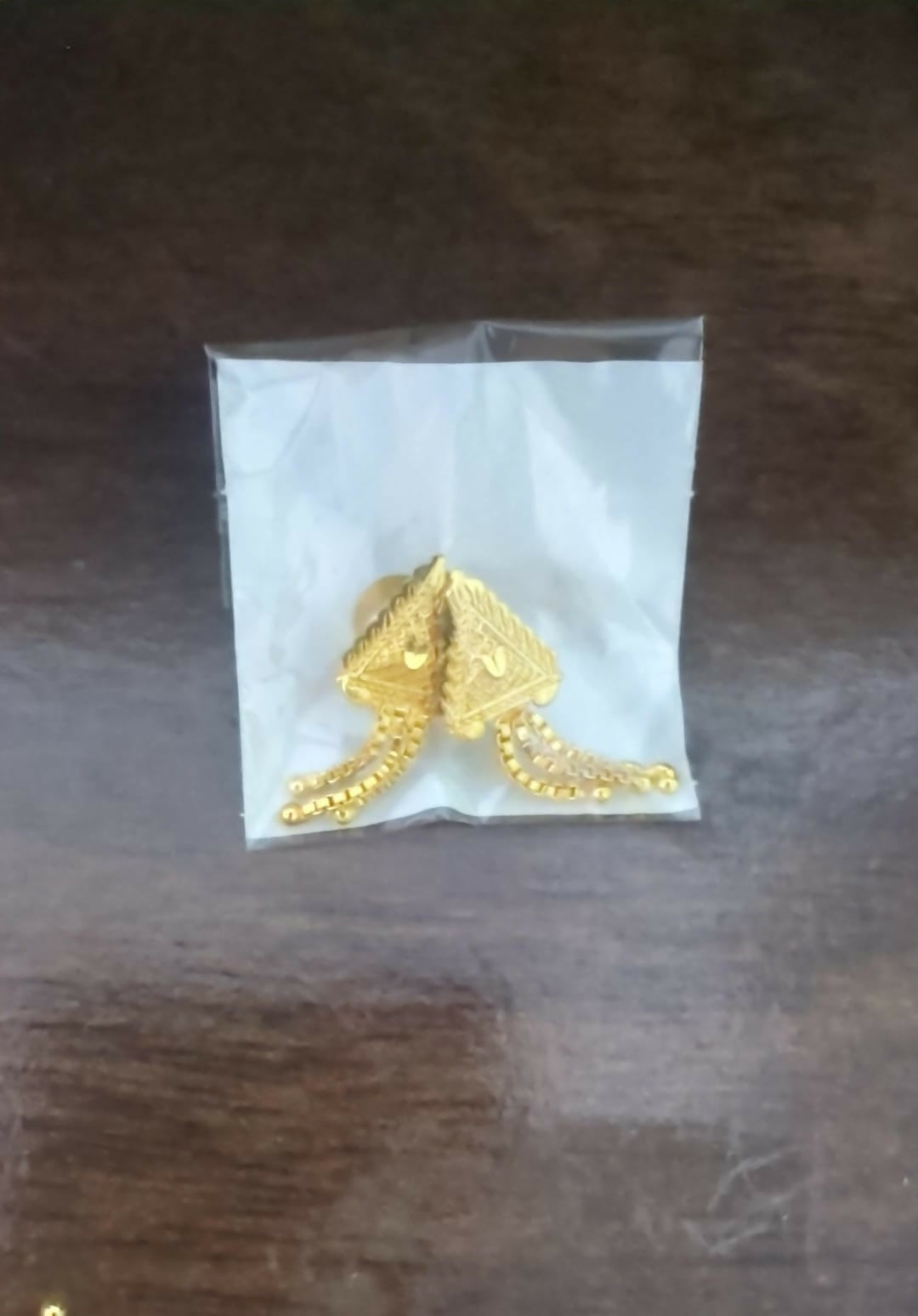 Gold-Plated Jhumka Earrings – Traditional Indian Jewellery with Enamel Detailing