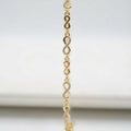 Gold-Tone Infinity Link Bracelet with Crystal Accents and Adjustable Chain for Women