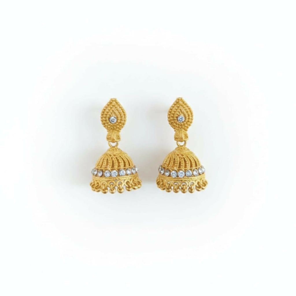 Gold Tone Jhumka Earrings – Stylish Traditional Indian Jewelry