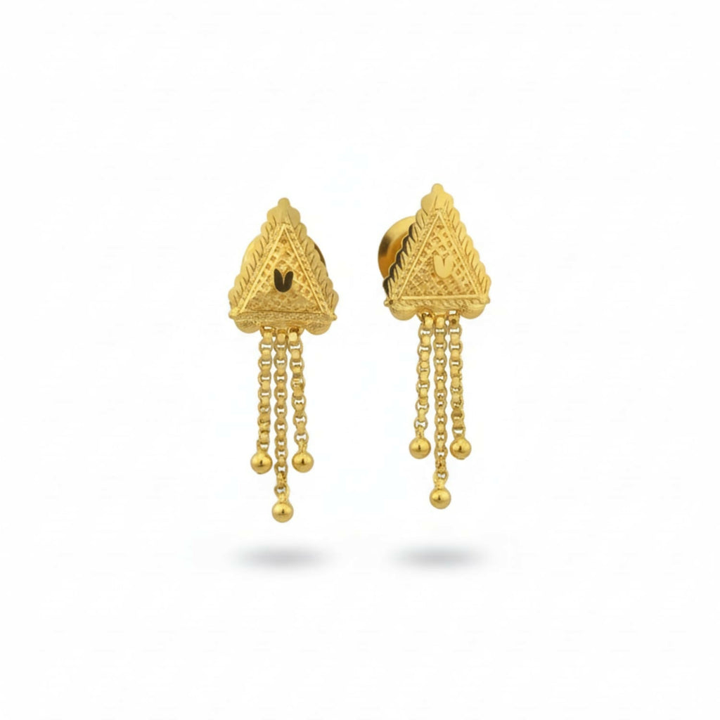 Gold-Plated Jhumka Earrings – Traditional Indian Jewellery with Enamel Detailing