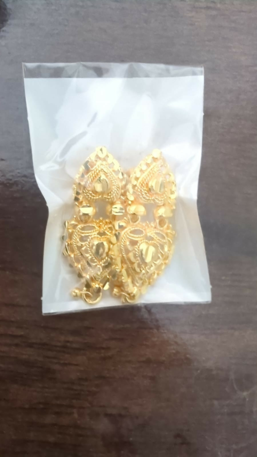 Golden Drop Jhumka Earrings – Elegant Ethnic Jewellery