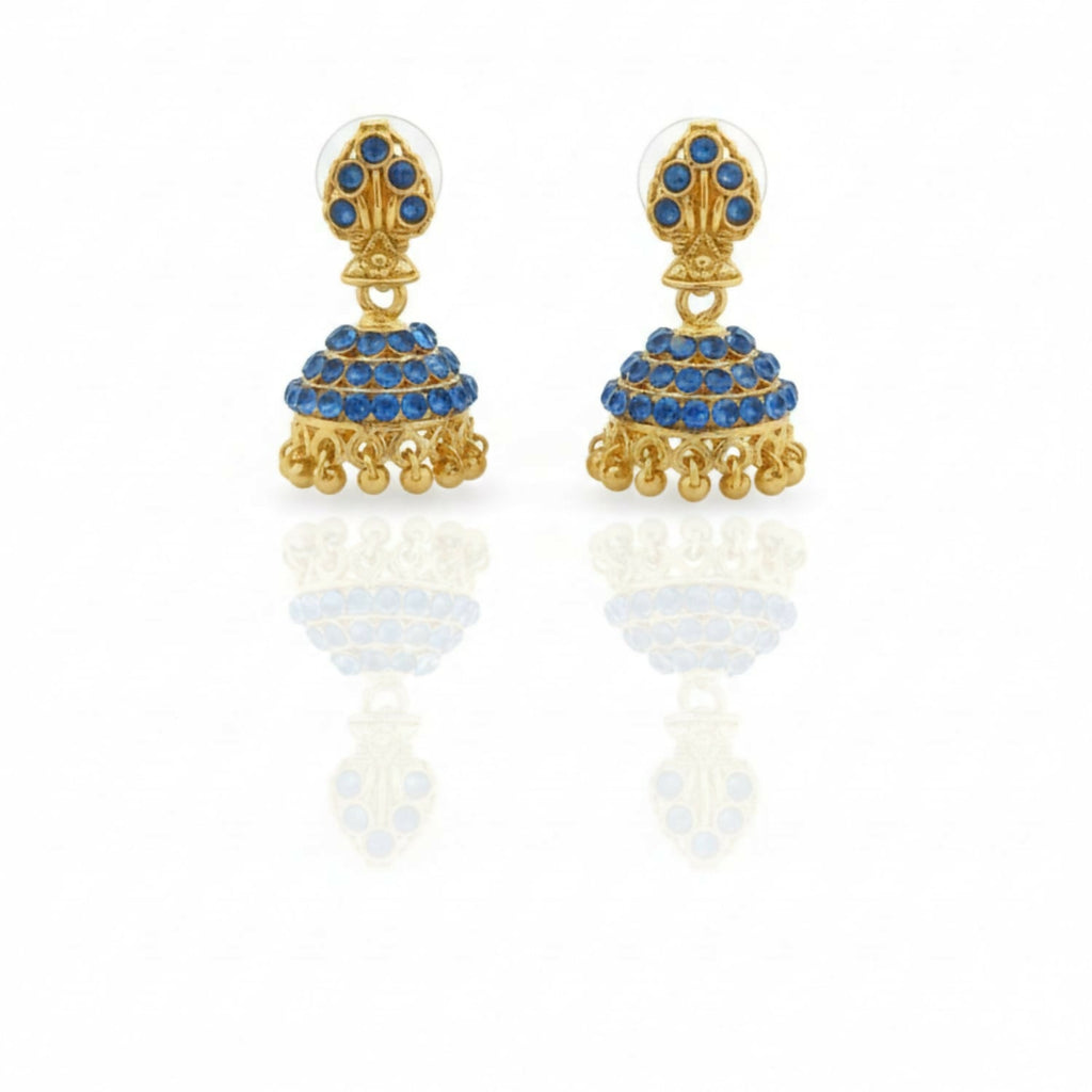 Golden Jhumka Earrings – Elegant Traditional Lightweight Jewellery