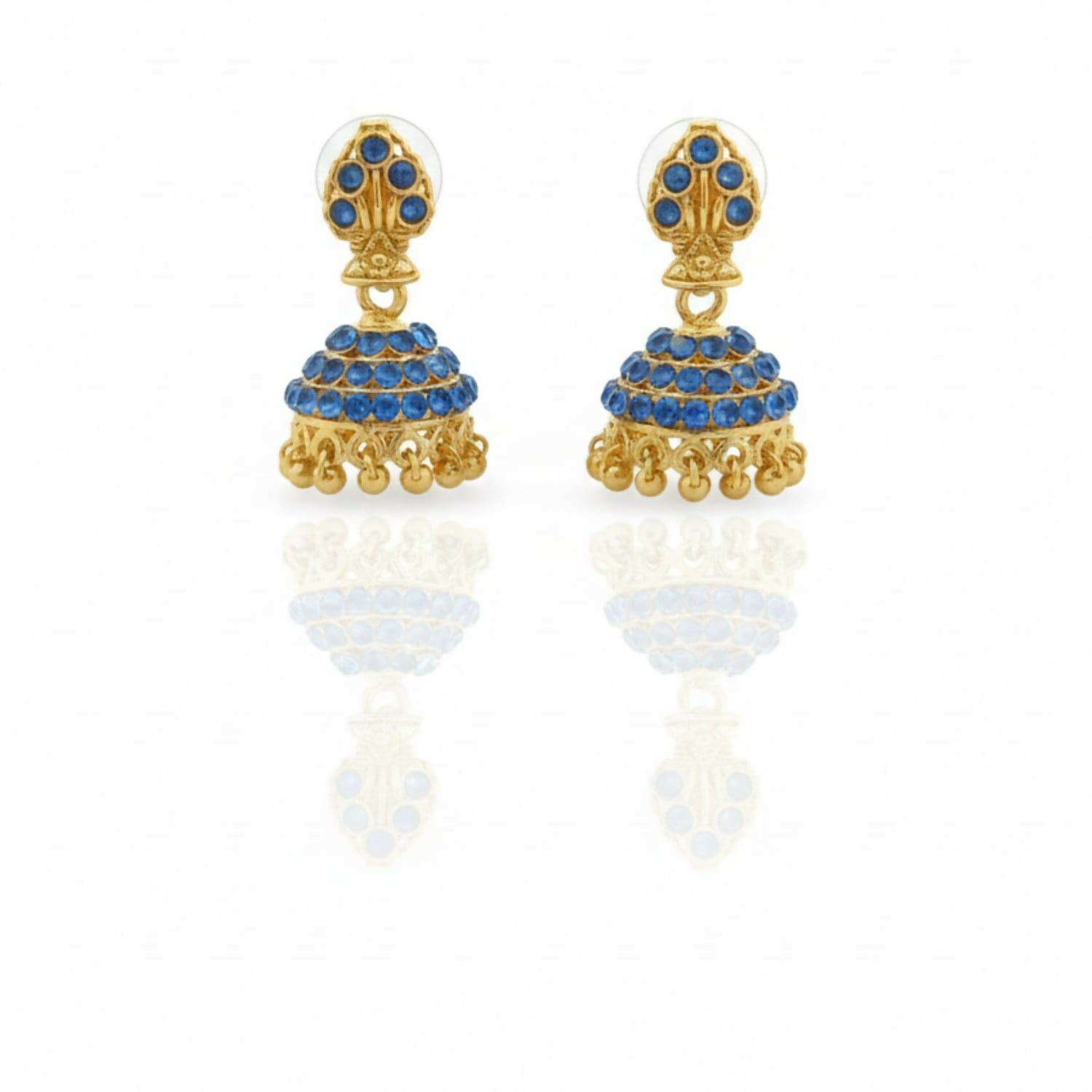 Golden Jhumka Earrings – Elegant Traditional Lightweight Jewellery