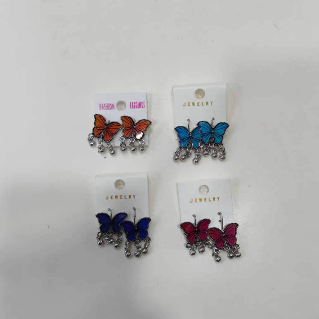 Butterfly Earrings – Colourful Enamel Dangles for Women
